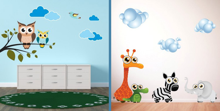 6 priljubljenih vrst otroških stenskih nalepk