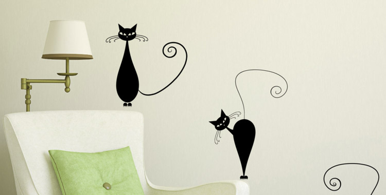 Stenske nalepke z motivi mačk